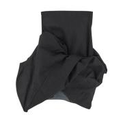 Katoenen Gedrapeerde Mini-Rok Rick Owens , Black , Dames