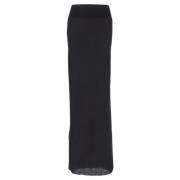 Wollen Flared Rok Rick Owens , Black , Dames