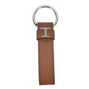 Leren Sleutelhanger Tod's , Brown , Heren