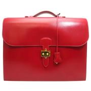 Pre-owned Leather handbags Hermès Vintage , Red , Dames