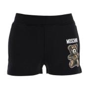 Teddy Bear Sports Shorts Moschino , Black , Dames