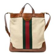 Pre-owned Canvas gucci-bags Gucci Vintage , Beige , Dames