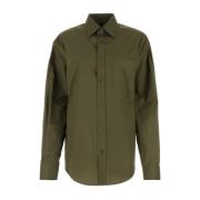 Groene Poplin Anne Shirt Darkpark , Green , Dames