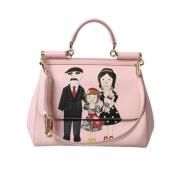 Pre-owned Leather handbags Dolce & Gabbana Pre-owned , Pink , Dames