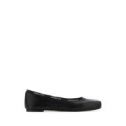 Zwarte leren Ballerina schoenen Alexander Wang , Black , Dames