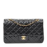 Pre-owned Leather chanel-bags Chanel Vintage , Black , Dames