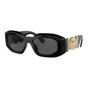 Zwarte zonnebril Stijlvolle damesaccessoire Versace , Black , Dames