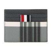 Stijlvolle leren kaarthouder Thom Browne , Multicolor , Heren