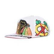 Chicago Blackhawks Flat Brim Cap Mitchell & Ness , Multicolor , Heren