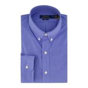 Casual Blauw Shirt Katoenmix Polo Ralph Lauren , Blue , Heren