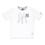 MLB Distressed Grafische Tee Wit New Era , White , Heren