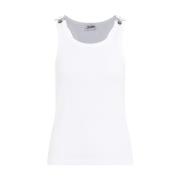 Wit Geribbeld Hemd Jean Paul Gaultier , White , Dames