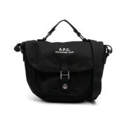 Zwarte Katoenen Canvas Bum Bag A.p.c. , Black , Heren