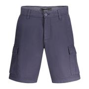 Blauwe Bermuda Shorts met Logo Guess , Blue , Heren