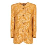 Pre-owned Cotton outerwear Valentino Vintage , Yellow , Dames