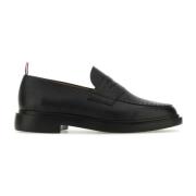 Klassieke zwarte leren loafers Thom Browne , Black , Heren