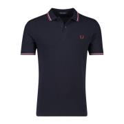 Donkerblauwe Polo Met Korte Mouwen Fred Perry , Blue , Heren