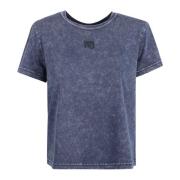 Zwarte Acid Wash T-shirt voor Vrouwen Alexander Wang , Blue , Dames