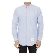 Lichtblauw Katoenen Overhemd met Button-Down Kraag Thom Browne , Blue ...