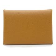 Pre-owned Leather home-office Hermès Vintage , Yellow , Dames