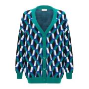 V-hals Vest Cesare Gaspari , Multicolor , Dames