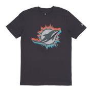 Miami Dolphins Voetbal Tee Grafiet New Era , Multicolor , Heren