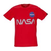 Reflecterend Nasa T-shirt Rood Alpha Industries , Red , Heren