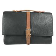 Pre-owned Leather handbags Hermès Vintage , Black , Dames