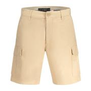 Beige Bermuda Shorts met Logo Guess , Beige , Heren