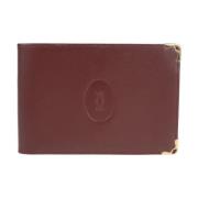 Pre-owned Leather wallets Cartier Vintage , Red , Dames