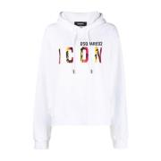 Hoodie Dsquared2 , White , Dames