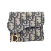 Pre-owned Canvas wallets Dior Vintage , Gray , Dames