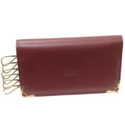 Pre-owned Leather key-holders Cartier Vintage , Brown , Dames