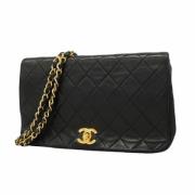 Pre-owned Leather shoulder-bags Chanel Vintage , Black , Dames