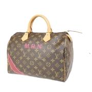 Pre-owned Canvas handbags Louis Vuitton Vintage , Brown , Dames