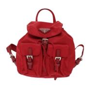 Pre-owned Nylon shoulder-bags Prada Vintage , Red , Dames