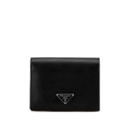 Pre-owned Leather wallets Prada Vintage , Black , Dames