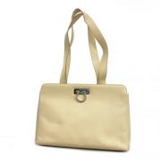 Pre-owned Leather shoulder-bags Salvatore Ferragamo Pre-owned , Beige ...