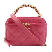 Pre-owned Leather chanel-bags Chanel Vintage , Pink , Dames