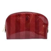 Pre-owned Leather clutches Louis Vuitton Vintage , Red , Dames