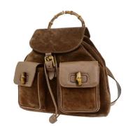 Pre-owned Suede gucci-bags Gucci Vintage , Brown , Dames