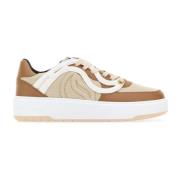 Tweekleurige canvas S-Wave sneakers Stella McCartney , Brown , Dames