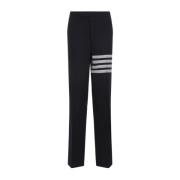 Blauwe Wollen Broek Thom Browne , Blue , Heren