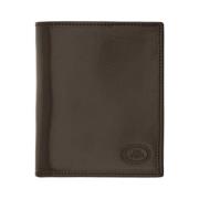 Zwarte Leren Portemonnee Heren Accessoires The Bridge , Brown , Heren