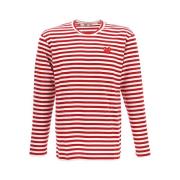 Gebreide T-Shirt, L M IN Comme des Garçons Play , Red , Heren