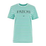 Stijlvol Geborduurd Katoenen T-shirt Patou , Multicolor , Dames