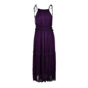 Exclusieve Midi Day Jurk Collectie Weili Zheng , Purple , Dames