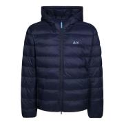 Warme Hooded Donsjas Sun68 , Blue , Heren