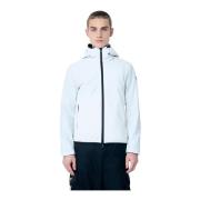 Matte Finish Donsjas met Contrasterende Afwerking Moncler , White , He...