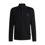 Lange Mouw Polo C-Paley Boss Black , Black , Heren